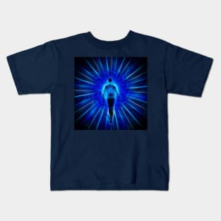 Figure emerges from light Kids T-Shirt